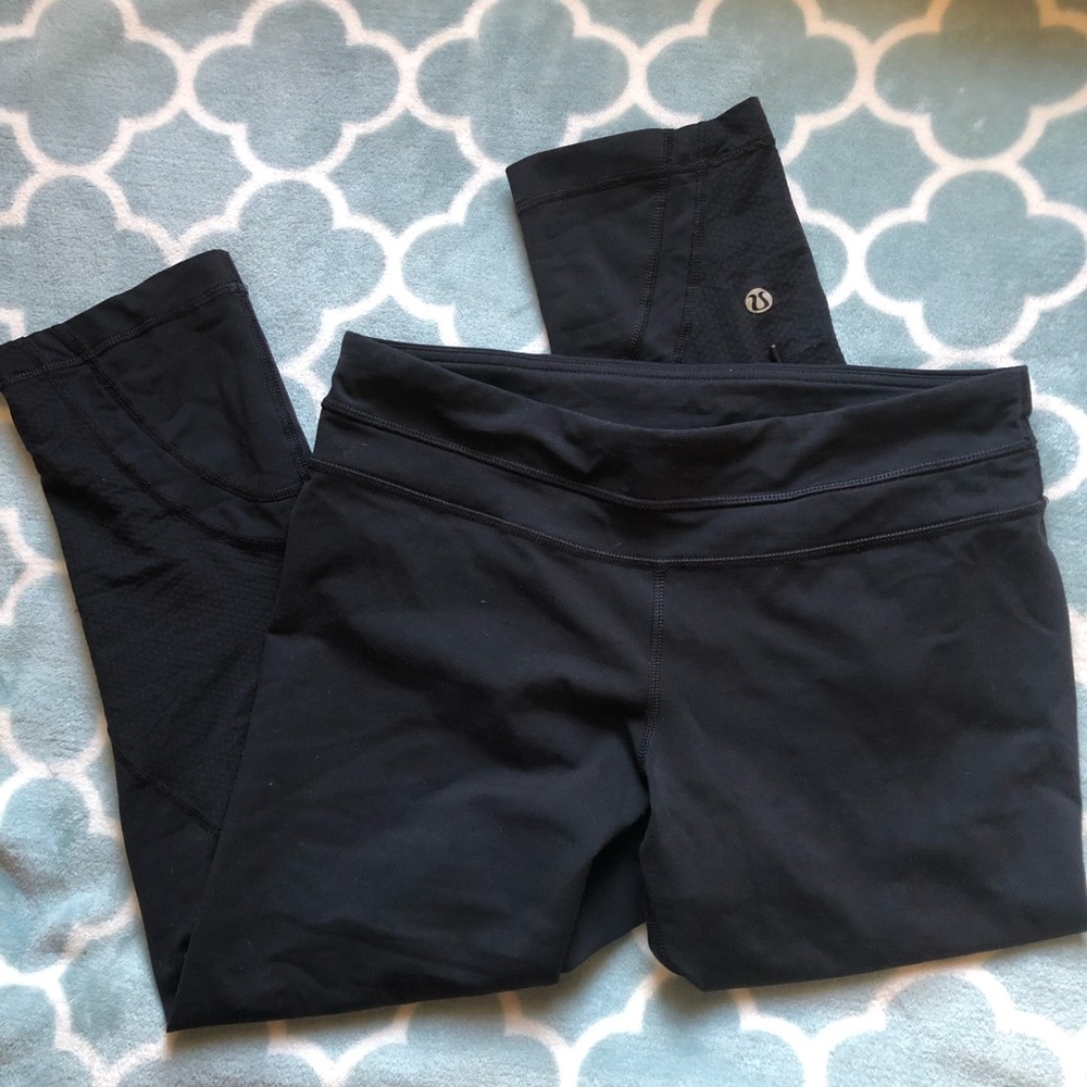 Lululemon cropped leggings black 8